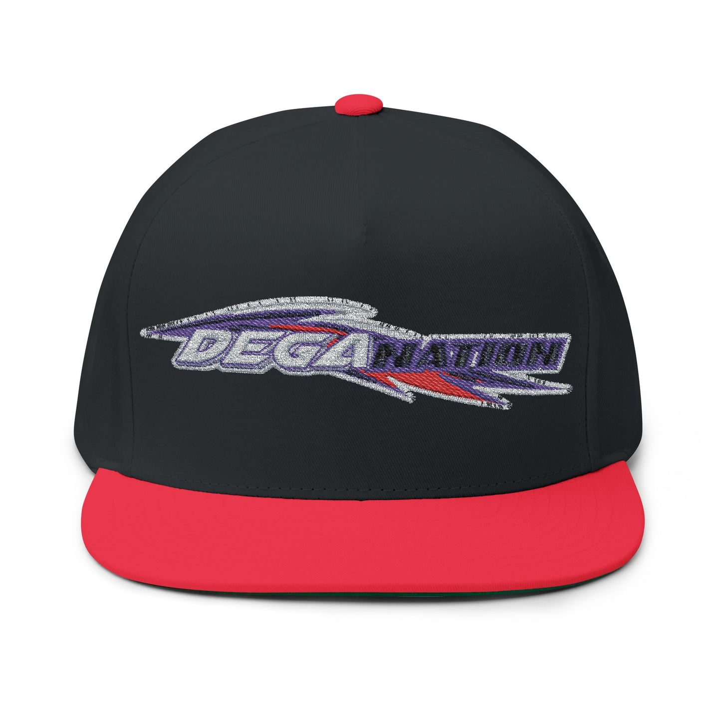 Stylish Flat Bill Cap - Embroidered DESA Nation, Sporty Hat, Gift for Sports Fans, Custom Snapback, Fashionable Headwear