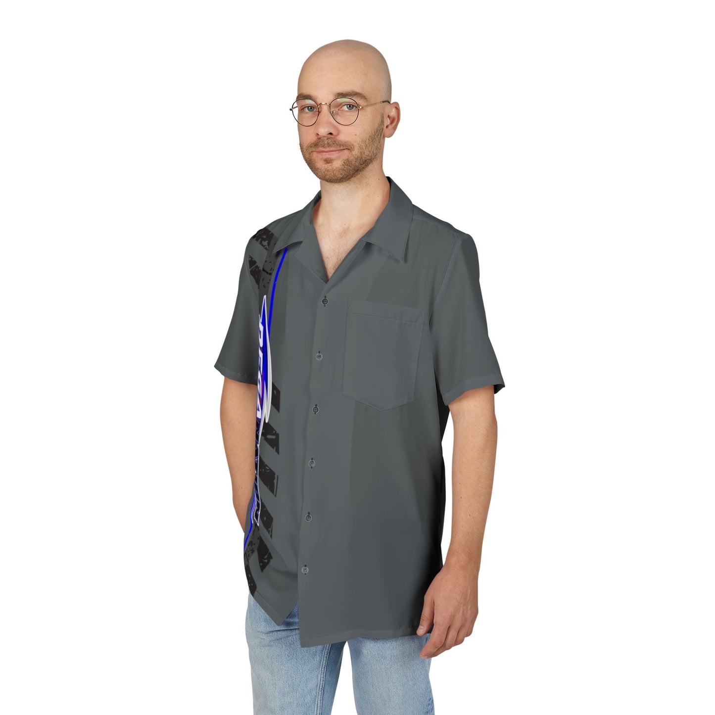 Unisex Hawaiian Button-Down Shirt with Racing Design - Perfect for Beach Days, Summer Parties, and Racing Fans, Great Gift Idea, [...]