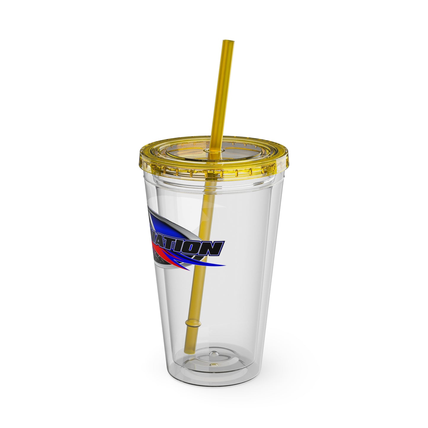 16oz Sunsplash Double-Wall Tumbler with Straw
