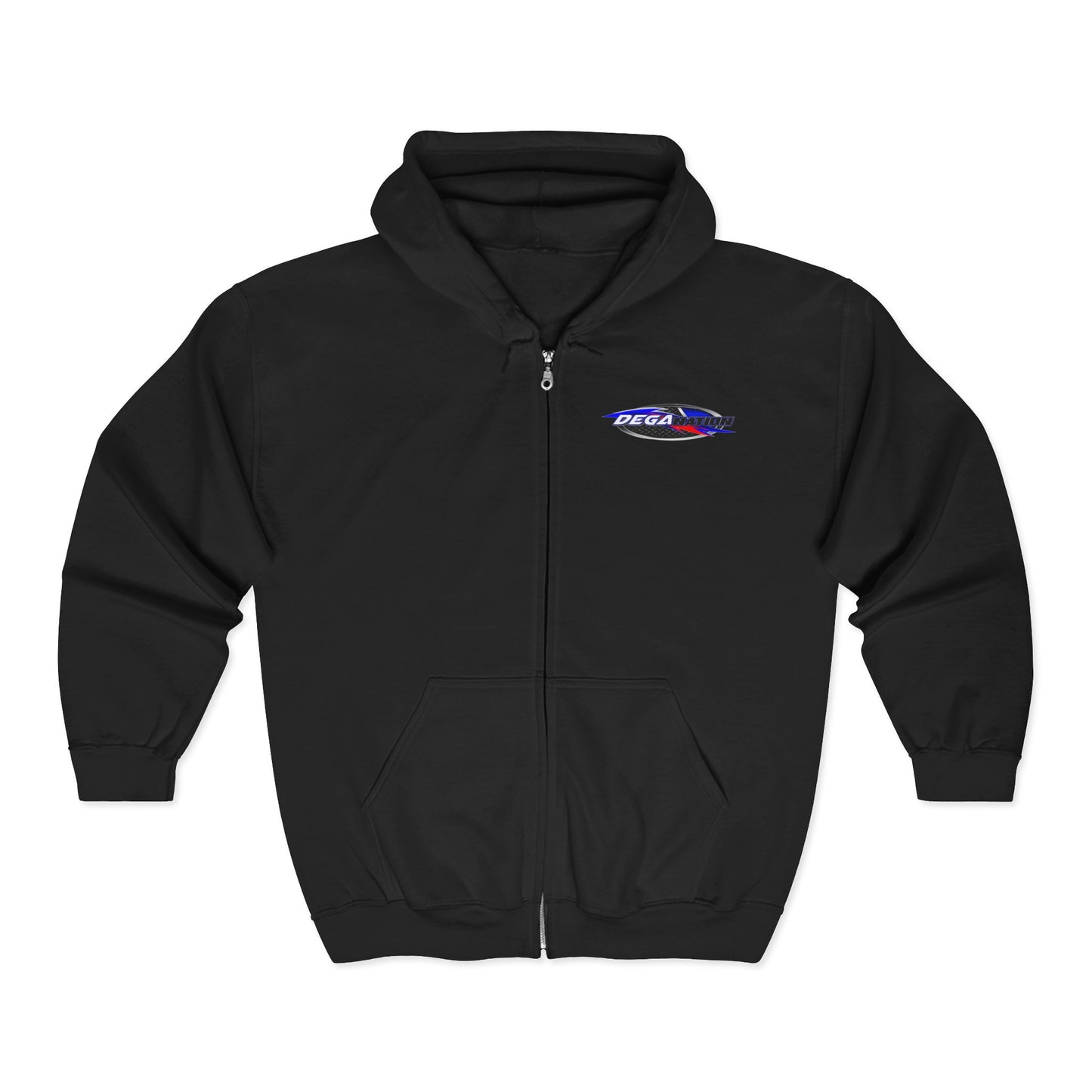 DEGA Nation Full Zip Hoodie - Unisex Athletic Sweatshirt for Race Fans