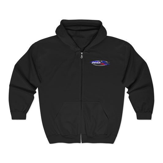 DEGA Nation Full Zip Hoodie - Unisex Athletic Sweatshirt for Race Fans