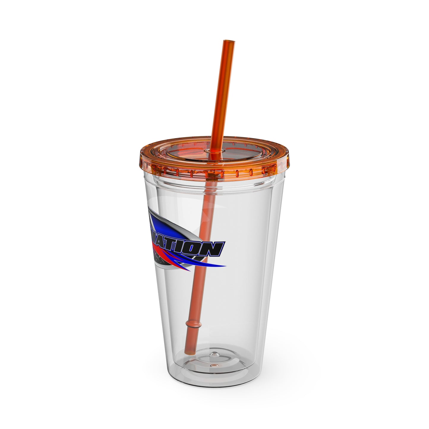 16oz Sunsplash Double-Wall Tumbler with Straw