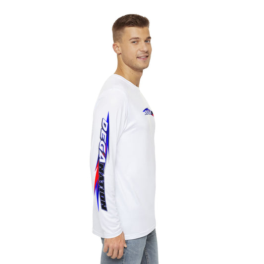 Men's Long Sleeve Graphic Shirt - Sporty Style for Active Lifestyle, Perfect for Gift, Everyday Wear, Casual Outings, Outdoor Adventures