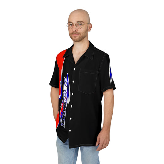 Unisex Hawaiian Button-Down Shirt, AOP Casual Summer Shirt, Racing-Style Tropical Top, Beachwear, Vacation Shirt, Gift for Him or Her