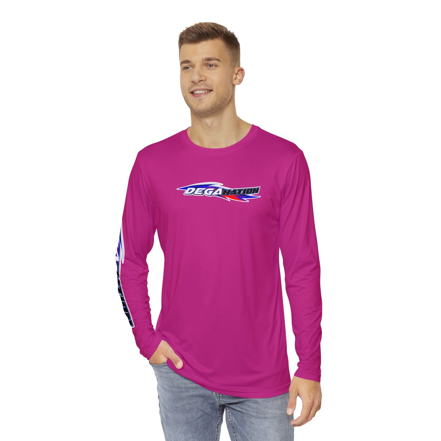 Vibrant Men's Long Sleeve Tee – Perfect for Sports, Casual Outings, Gift for Him, Summer Wear, Retro Style