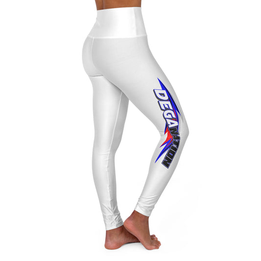 High Waisted Yoga Leggings with Vibrant Lightning Design