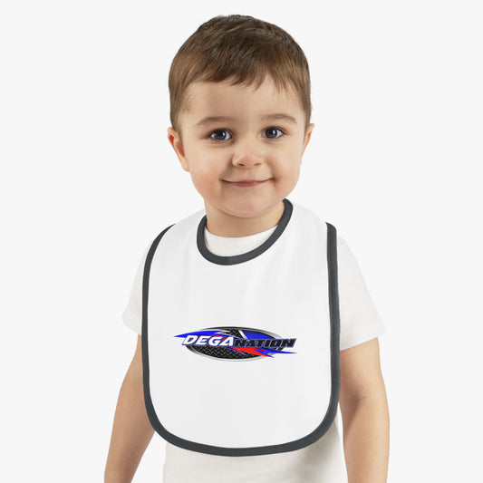 Baby Jersey Bib with Contrast Trim - Fun for Mealtime, Perfect Gift for Baby Showers, Toddler Eating Bib, Customizable Bib, Cute Bib [...]