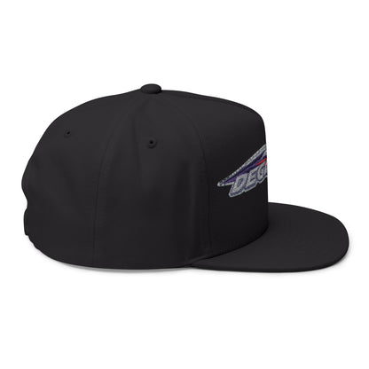 Stylish Flat Bill Cap - Embroidered DESA Nation, Sporty Hat, Gift for Sports Fans, Custom Snapback, Fashionable Headwear