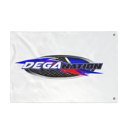 DegaNation Racing Flag — Double-Sided Motorsport Banner