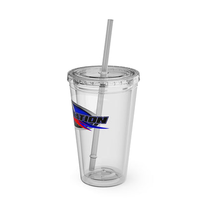 16oz Sunsplash Double-Wall Tumbler with Straw