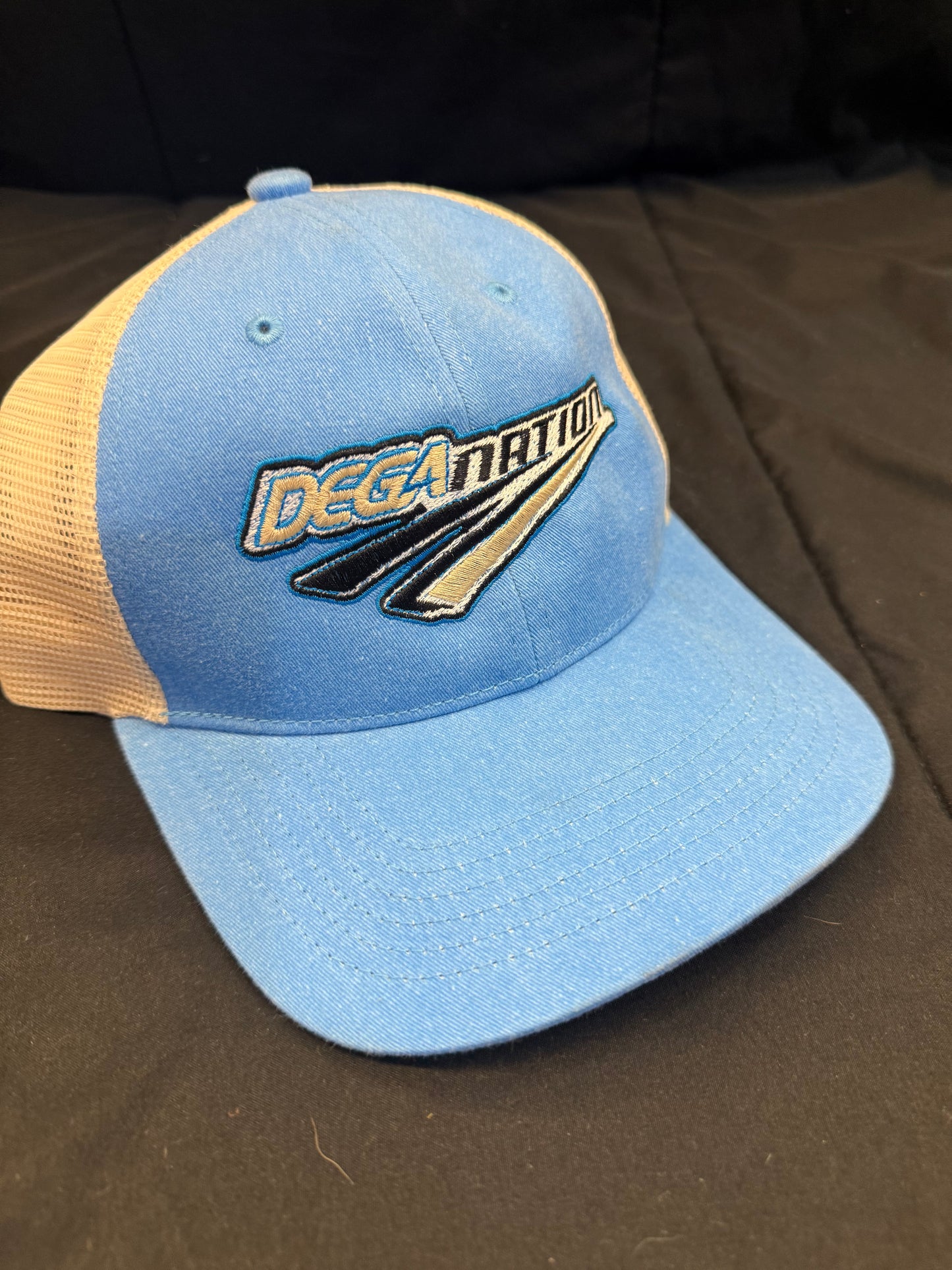 Ladies Blue Babe Ponytail Hat (Light Blue/Beige/Light Blue)