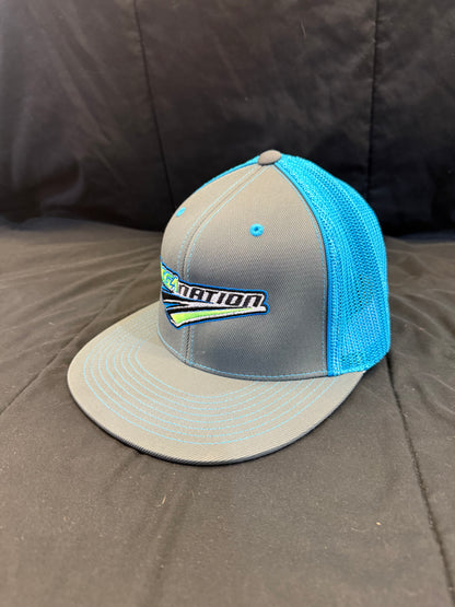 Ocean Vibes (Charcoal/Neon Blue)